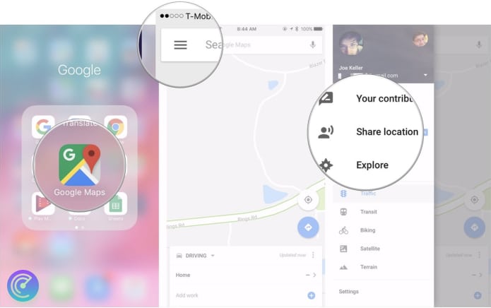 cách theo dõi số điện thoại trên Google Maps