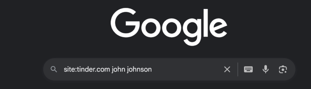 hitta dejtingprofiler med hjälp av google